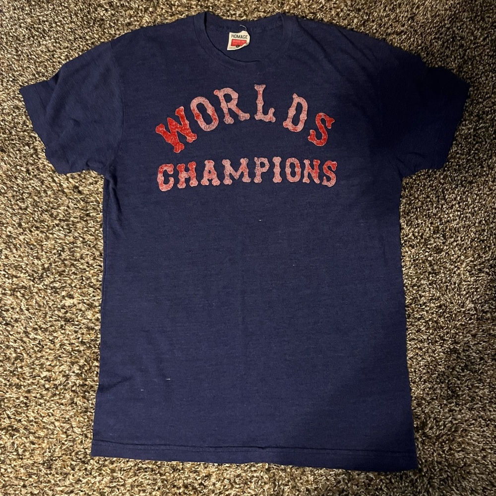 Men’s large Homage “WORLDS CHAMPIONS” t-shirt. Lightly worn